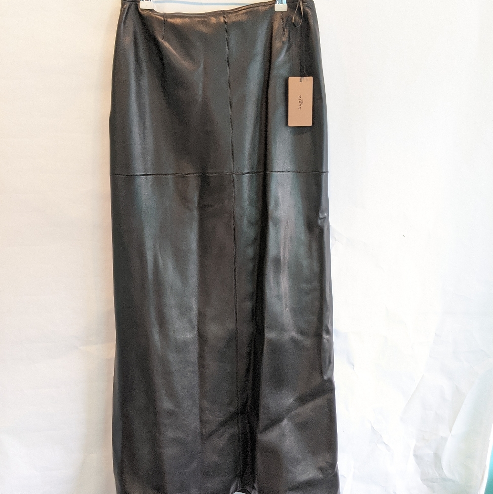 Alaia Leather Maxi skirt size XL (44) BNWT - Picture 4 of 11